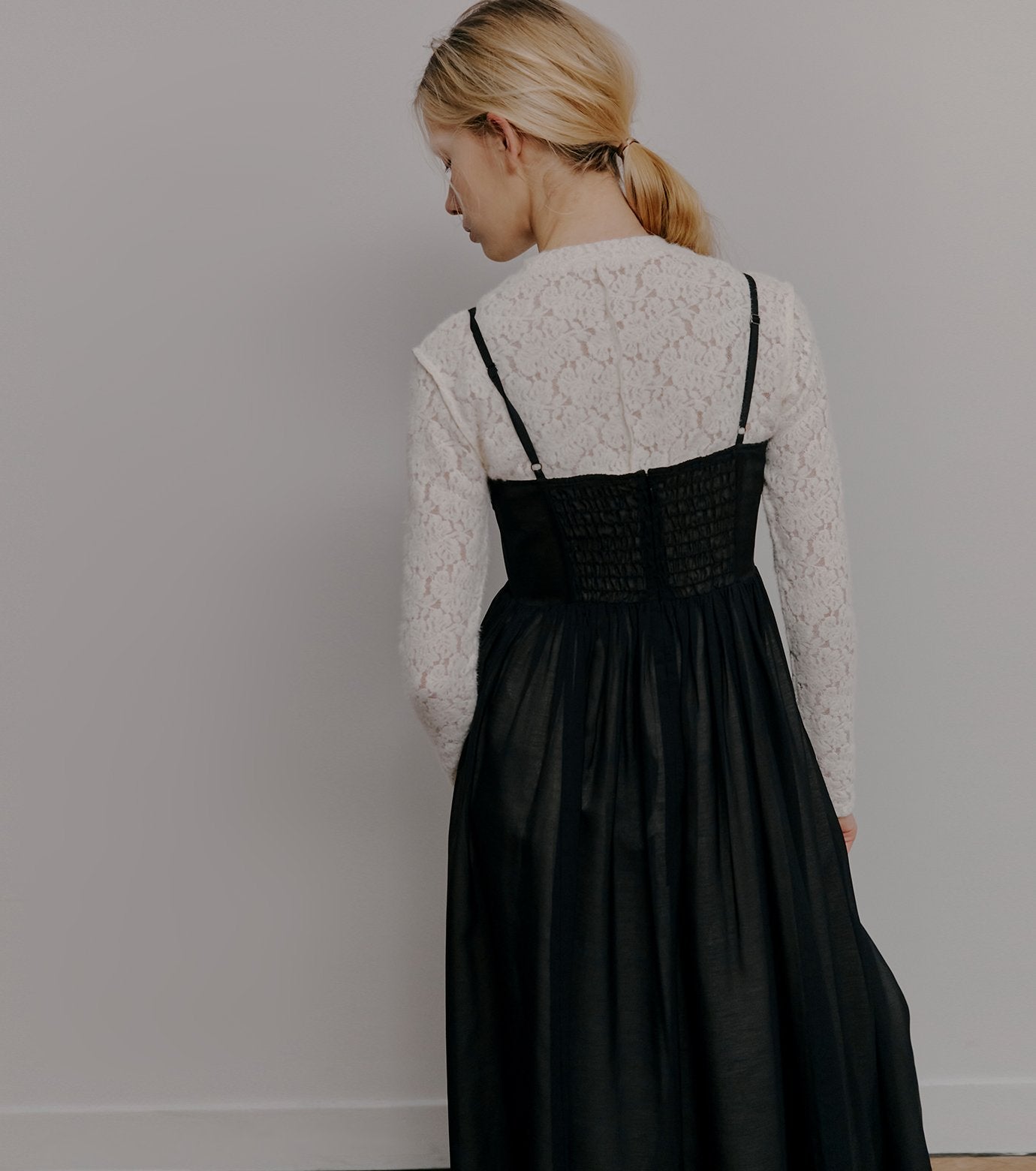 Sheer Organza Bustier Dress