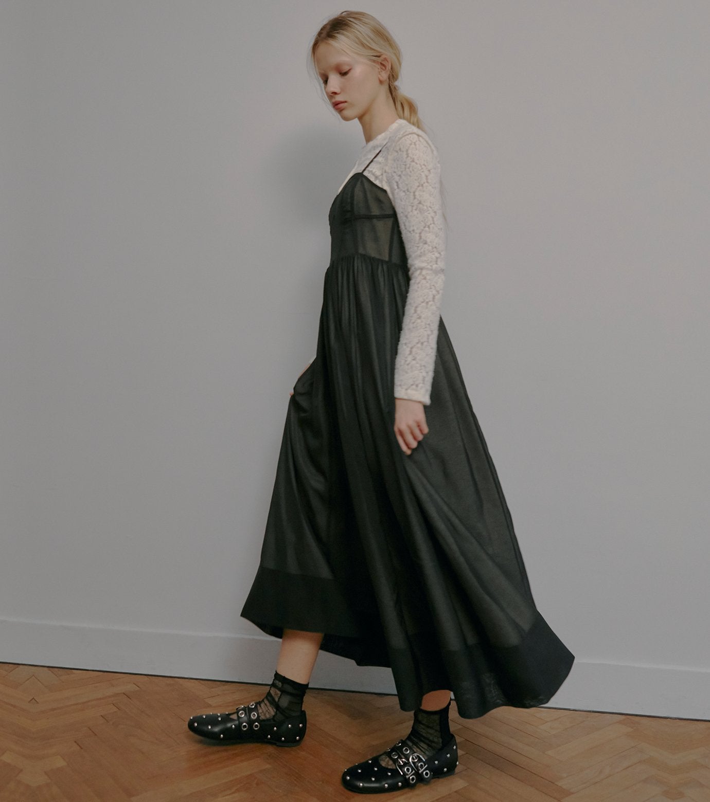 Sheer Organza Bustier Dress