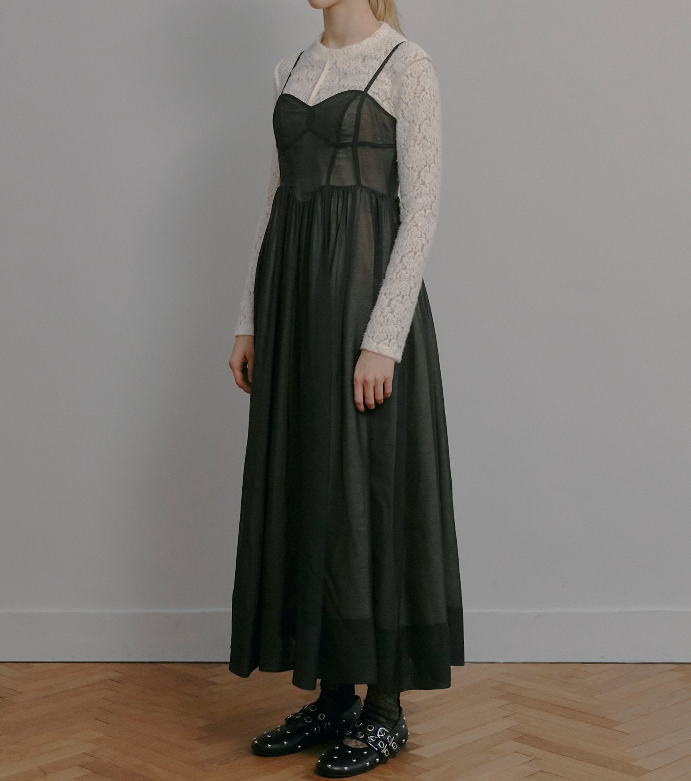 Sheer Organza Bustier Dress