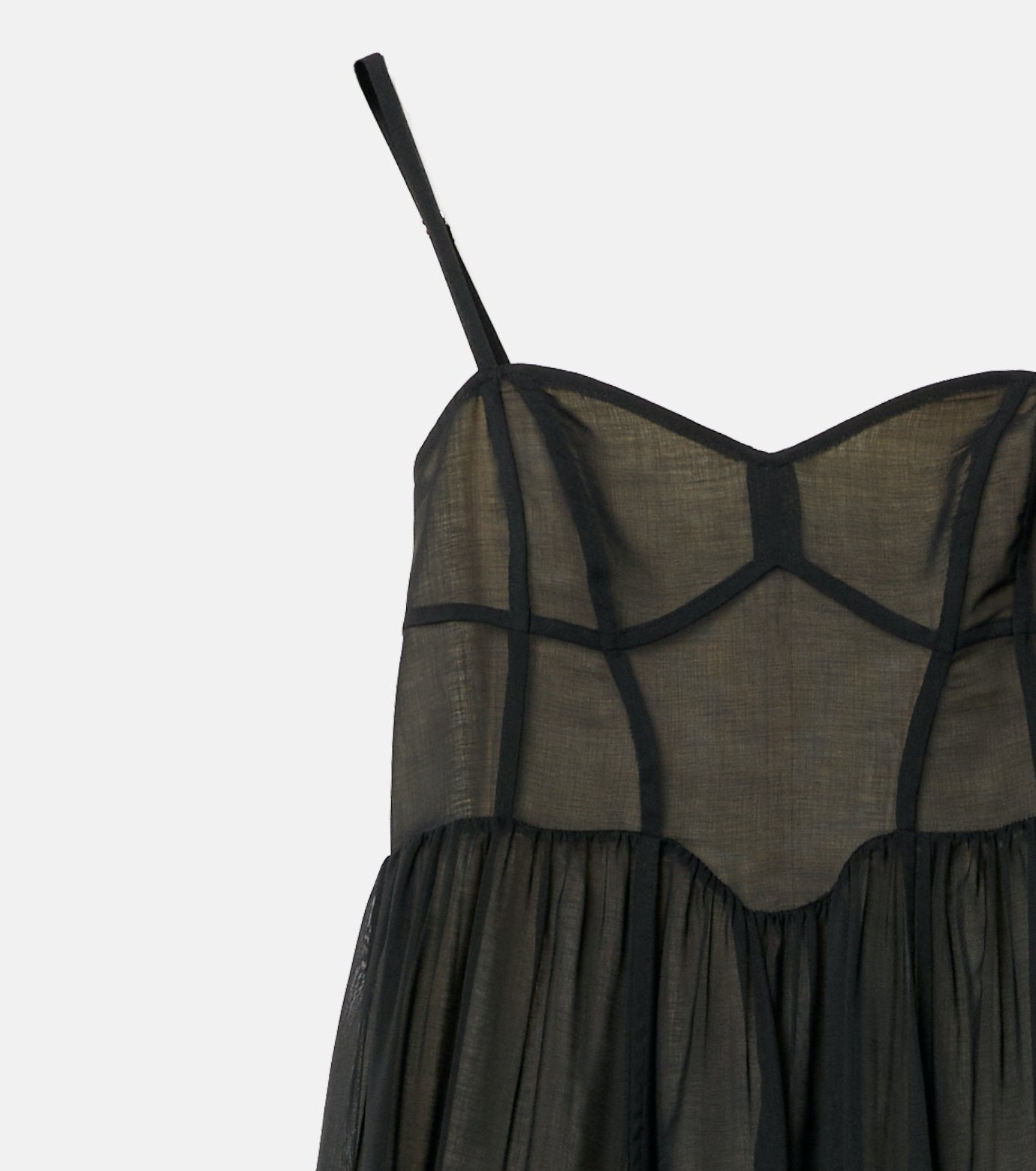 Sheer Organza Bustier Dress