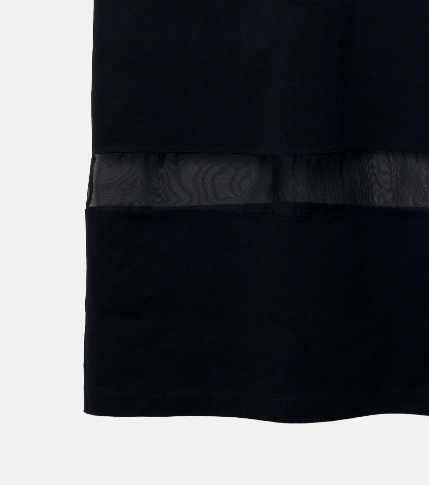 Sheer Detail Rugby Shirt Dress