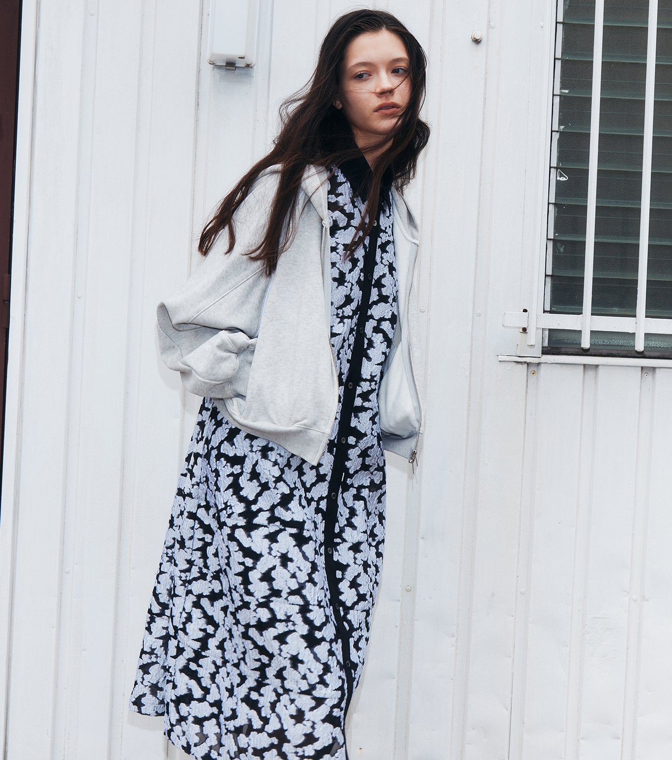 Sheer Jacquard Dress