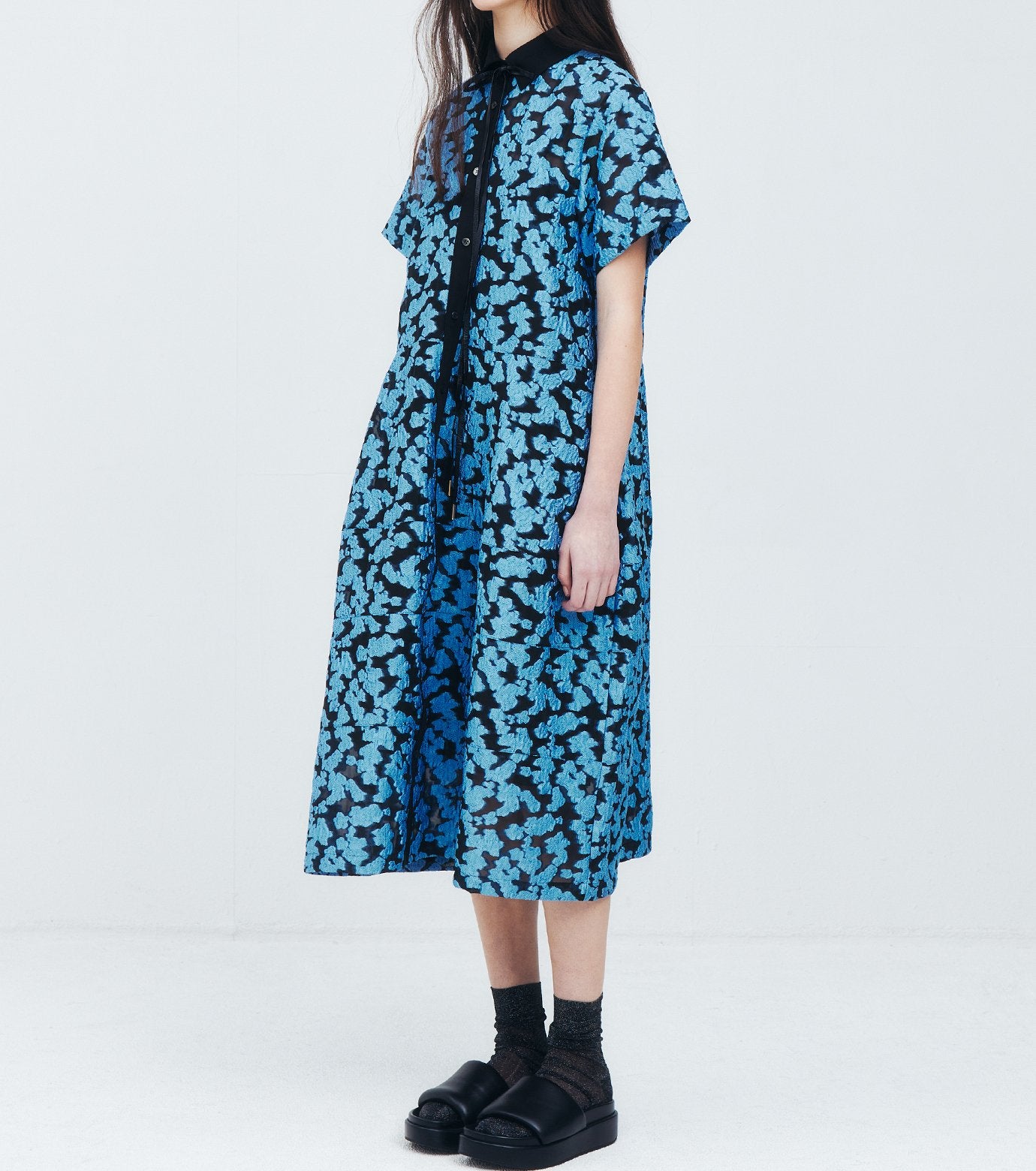 Sheer Jacquard Dress
