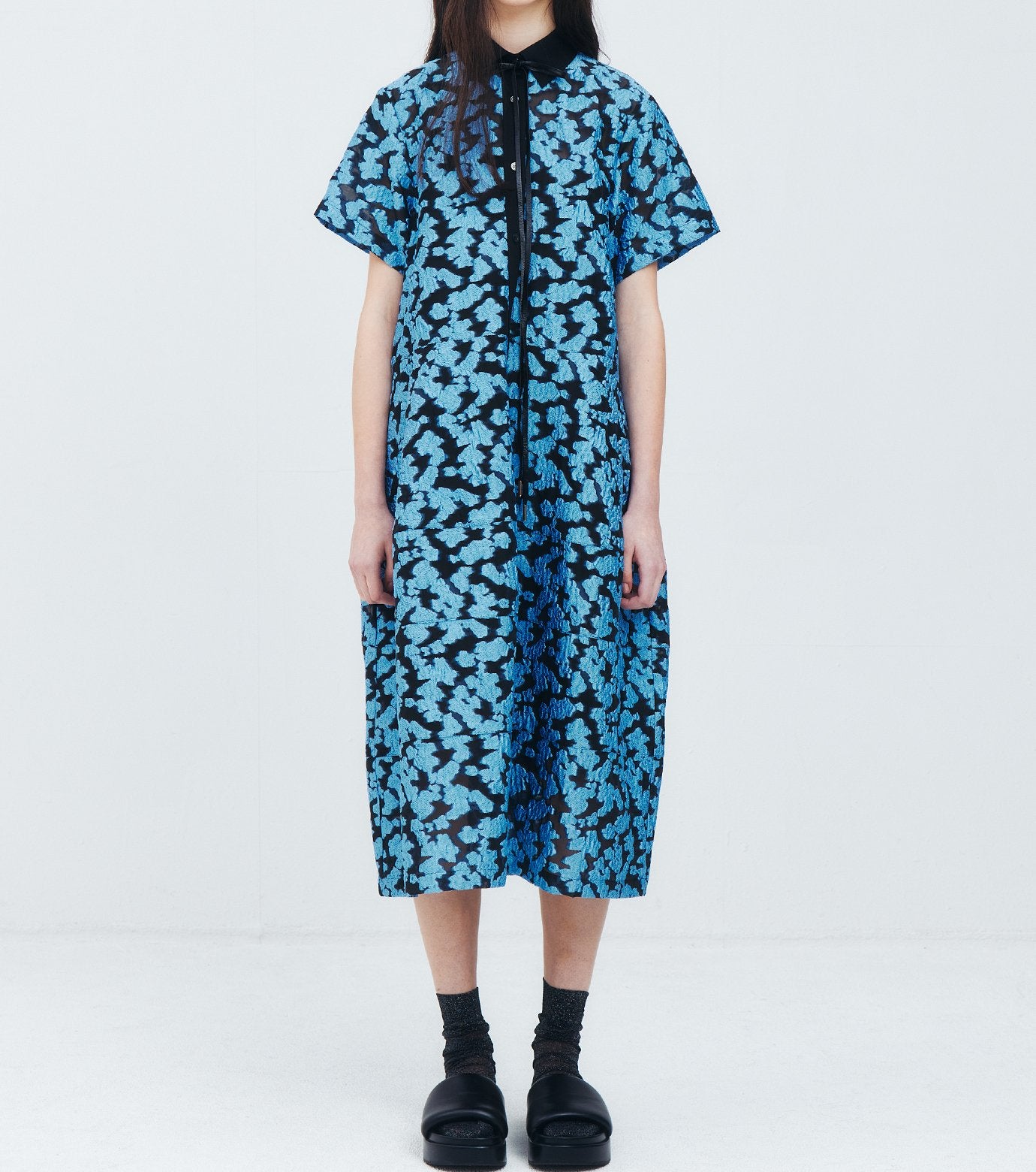 Sheer Jacquard Dress