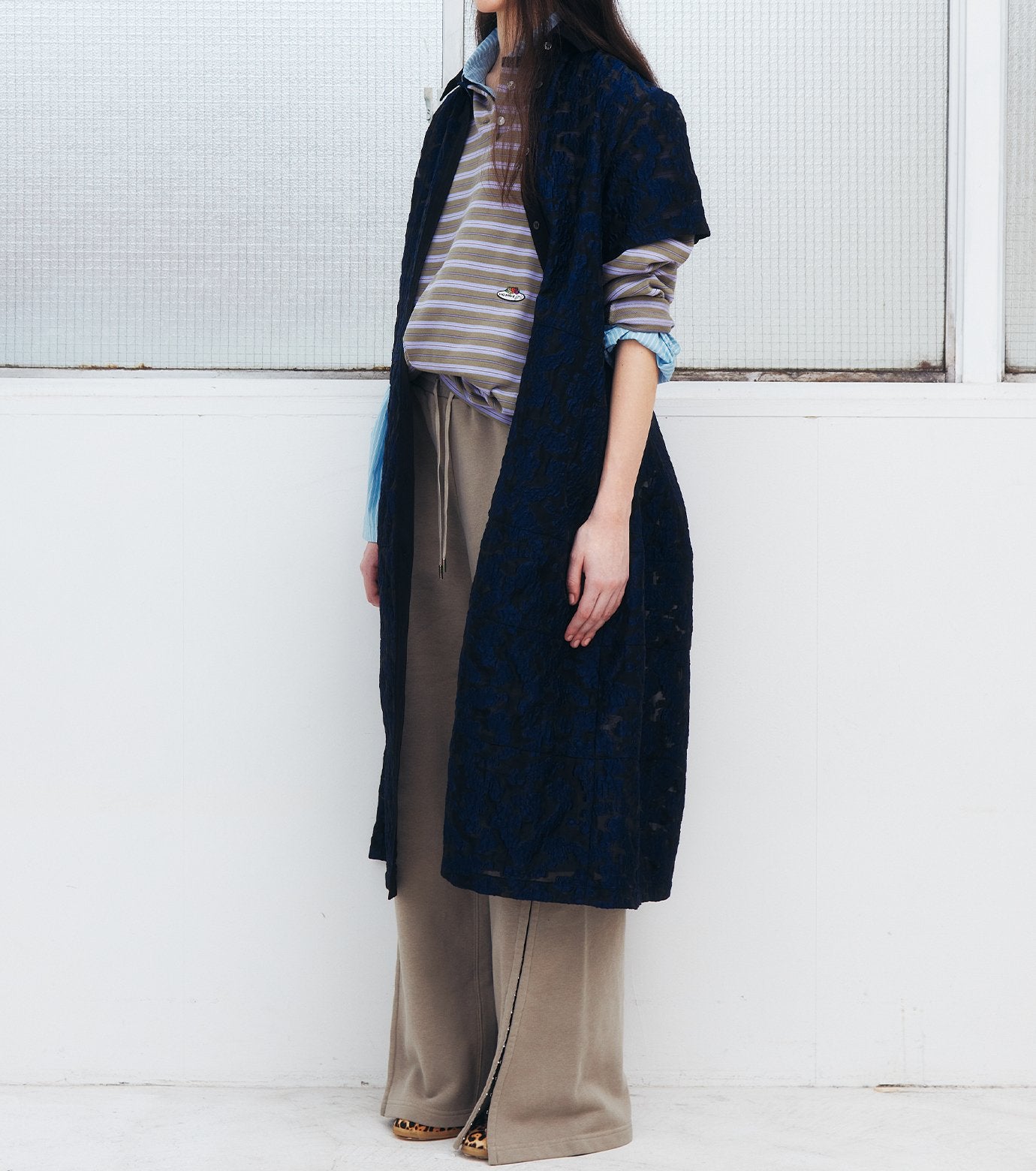 Sheer Jacquard Dress