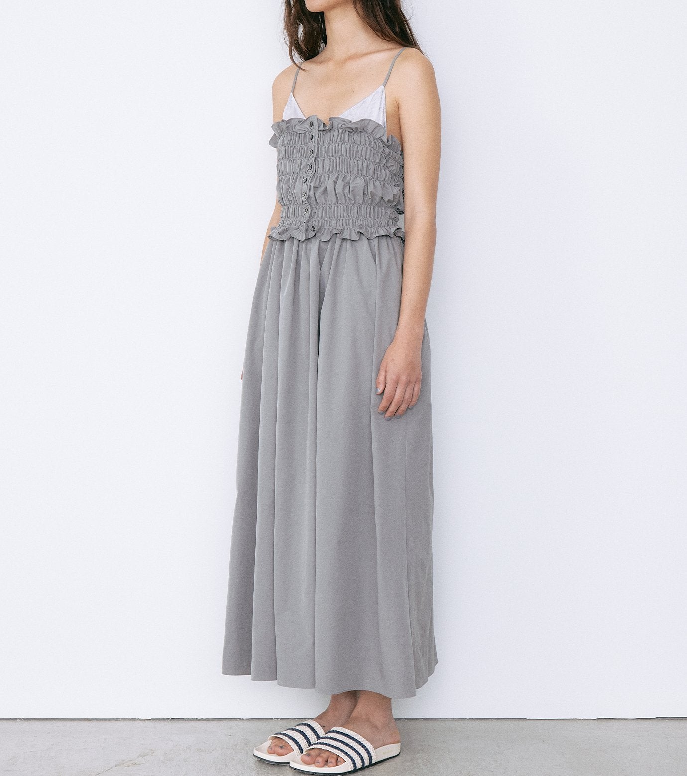 Shirred Bodice Cami Dress