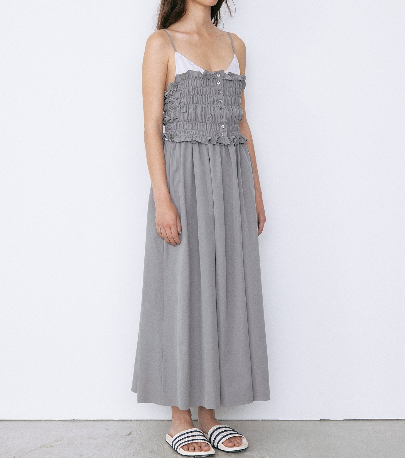Shirred Bodice Cami Dress