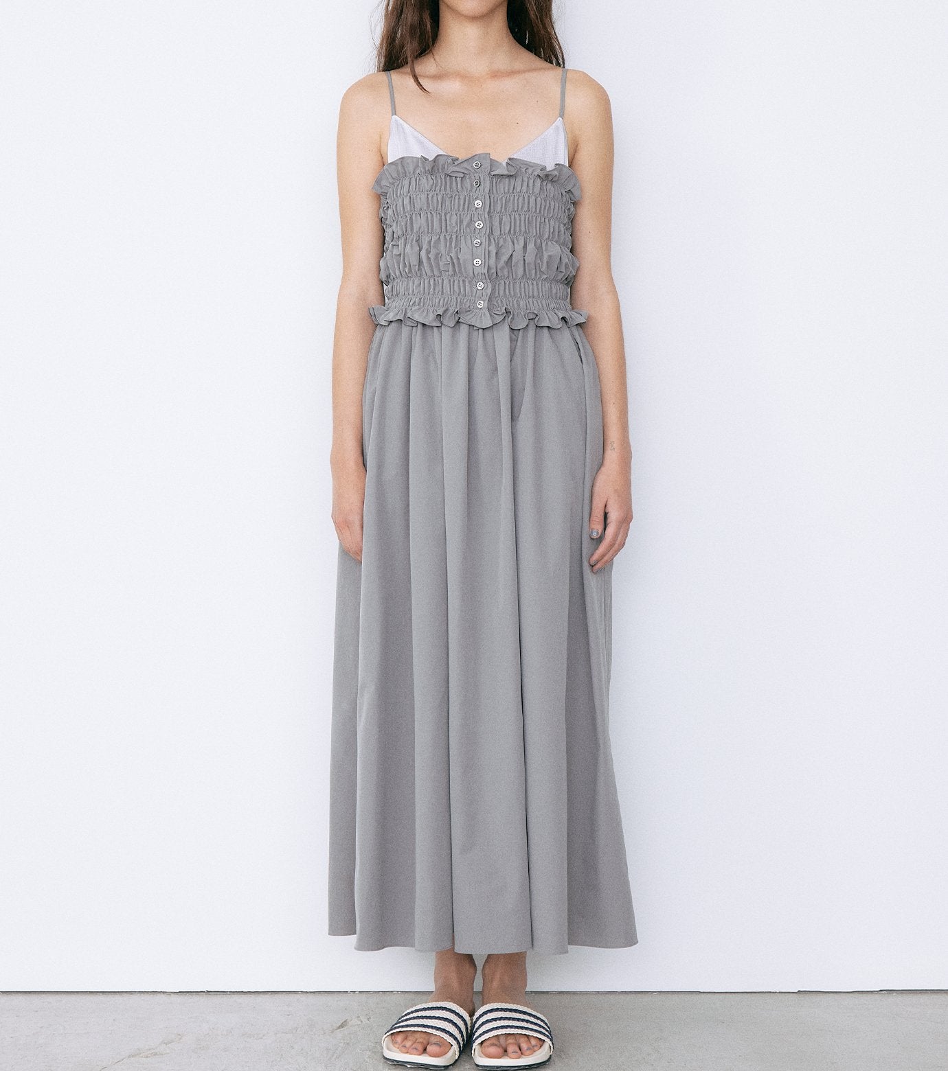 Shirred Bodice Cami Dress