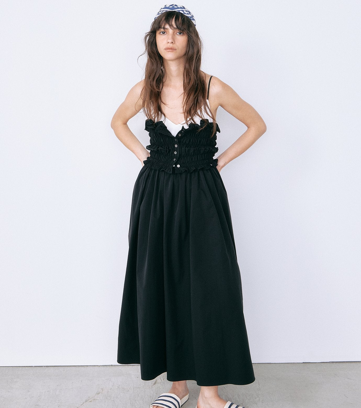 Shirred Bodice Cami Dress