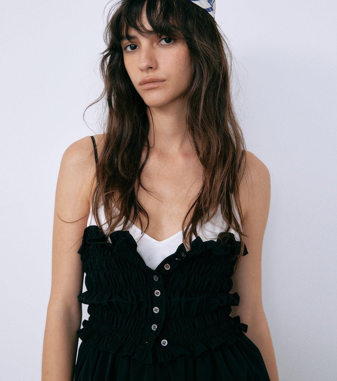 Shirred Bodice Cami Dress
