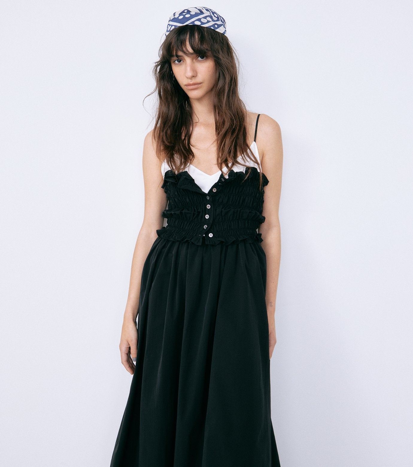 Shirred Bodice Cami Dress
