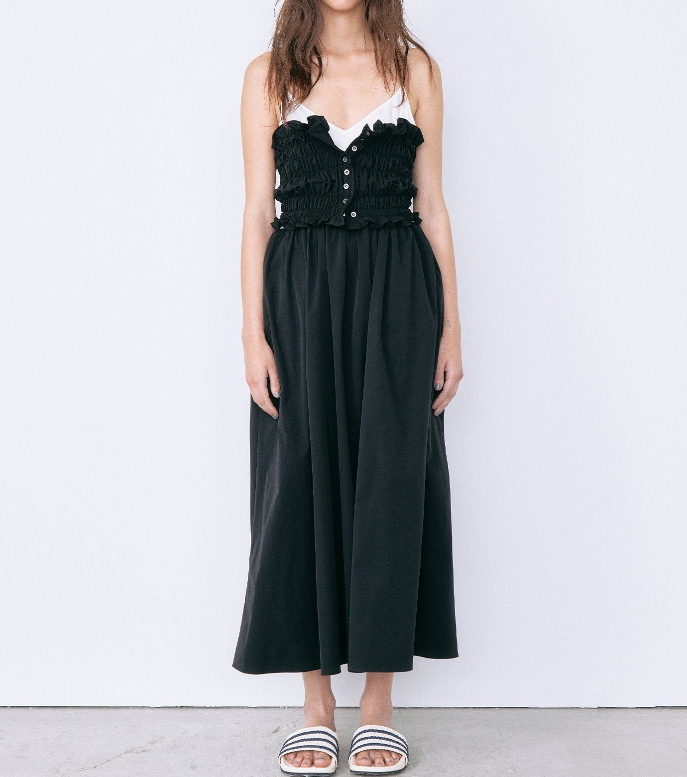 Shirred Bodice Cami Dress