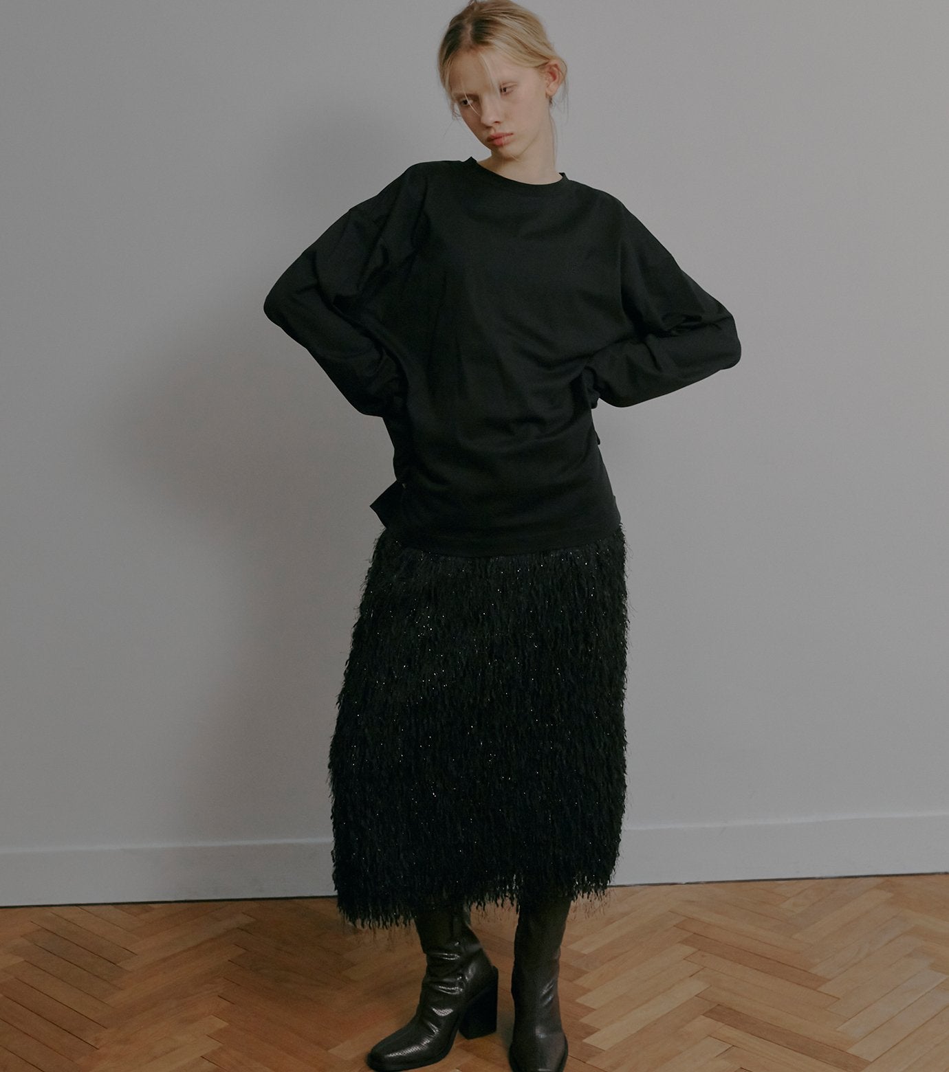 Glitter Fringe Skirt