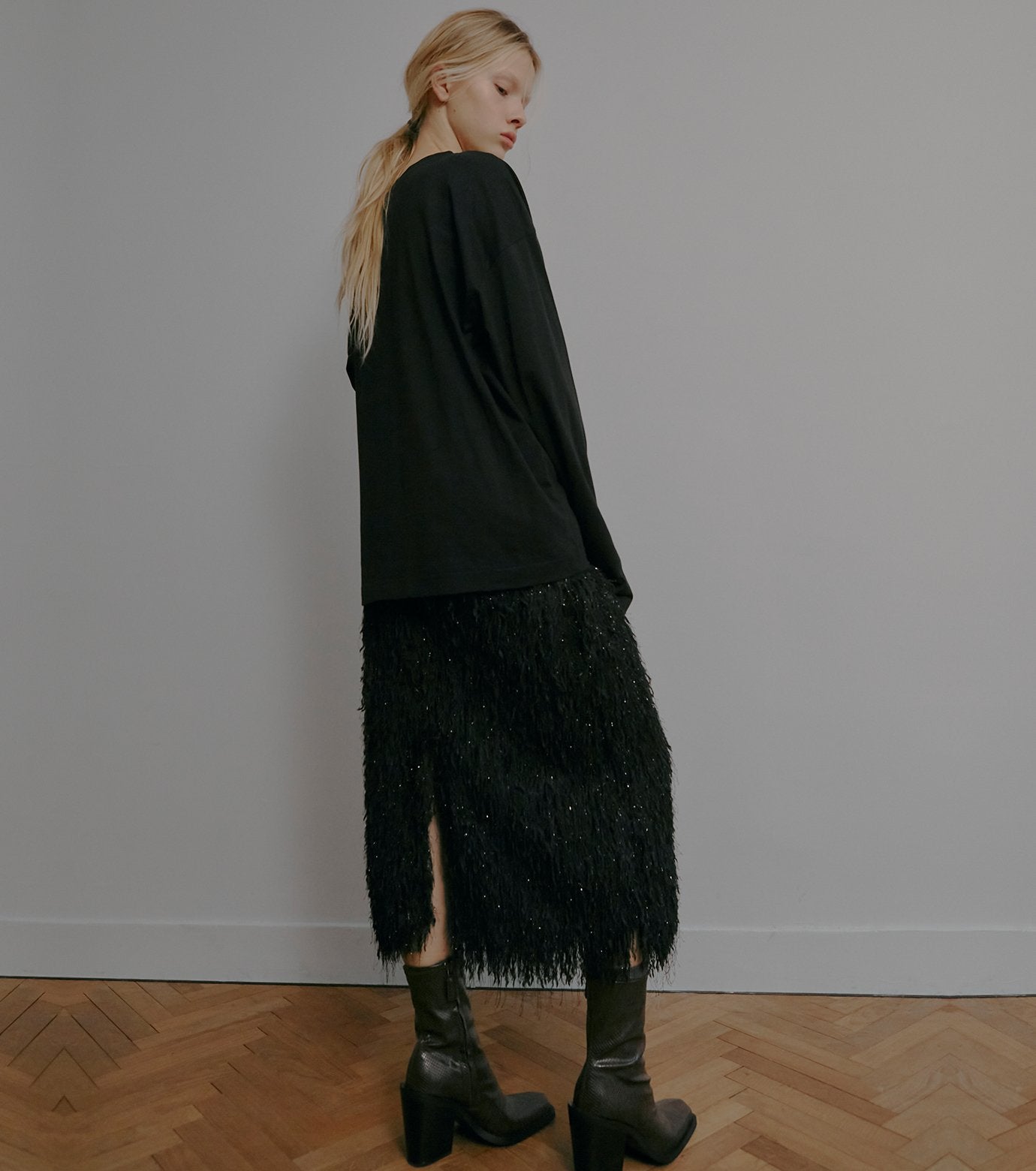 Glitter Fringe Skirt