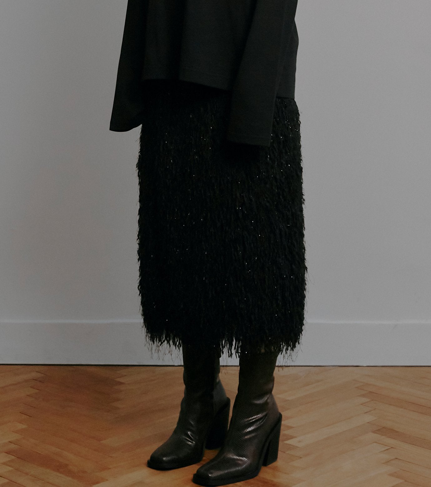 Glitter Fringe Skirt