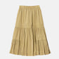 Taffeta Gathered Midi Skirt