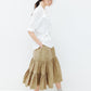 Taffeta Gathered Midi Skirt