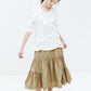 Taffeta Gathered Midi Skirt