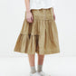 Taffeta Gathered Midi Skirt