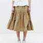 Taffeta Gathered Midi Skirt