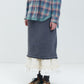 Washed Sweat Skirt Ruffle Hem