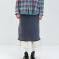 Washed Sweat Skirt Ruffle Hem