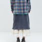 Washed Sweat Skirt Ruffle Hem