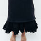 Washed Sweat Skirt Ruffle Hem