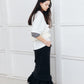 Washed Sweat Skirt Ruffle Hem