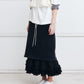 Washed Sweat Skirt Ruffle Hem