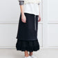 Washed Sweat Skirt Ruffle Hem