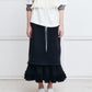 Washed Sweat Skirt Ruffle Hem