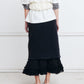 Washed Sweat Skirt Ruffle Hem