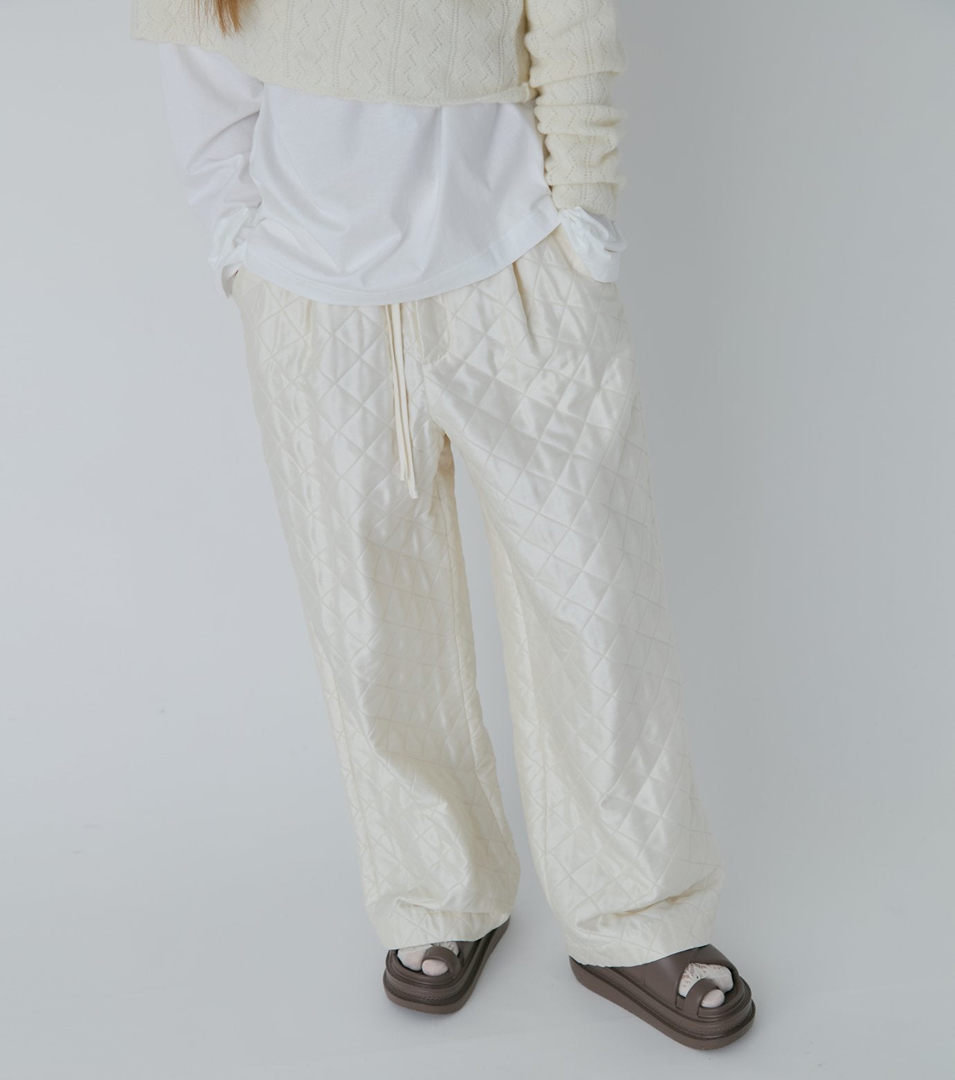 Shiny Quilted Lounge Pants