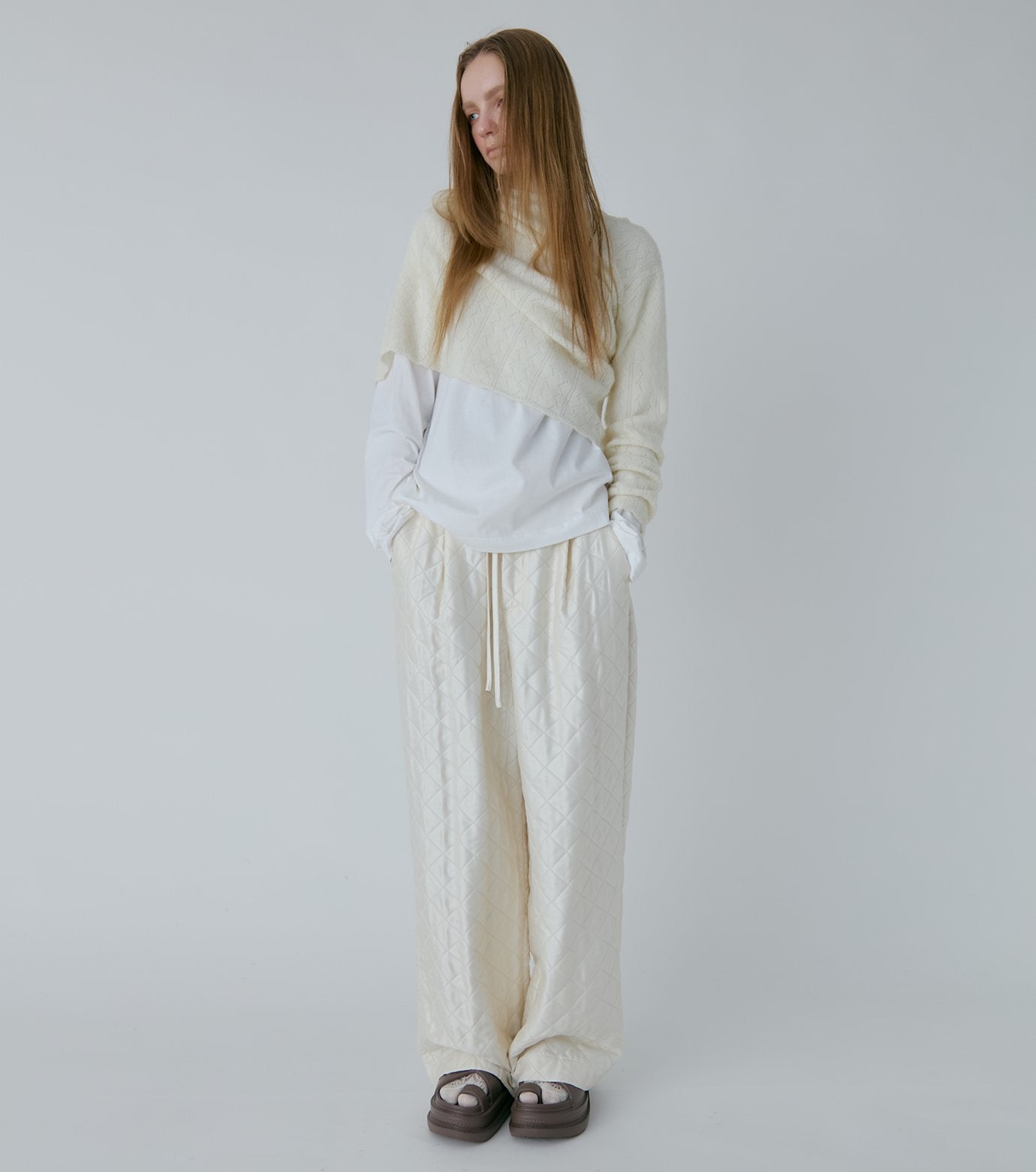 Shiny Quilted Lounge Pants