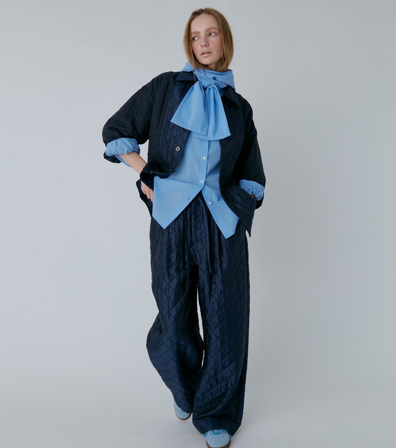 Shiny Quilted Lounge Pants