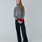 Contrast Panel Trousers