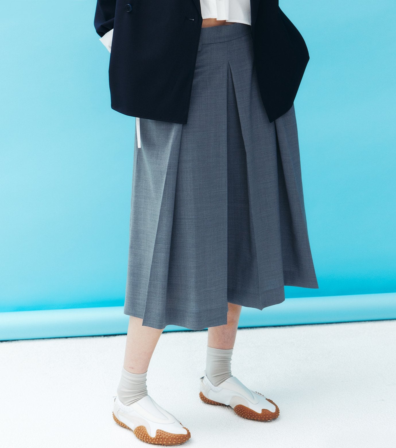 Pleated Half Pants