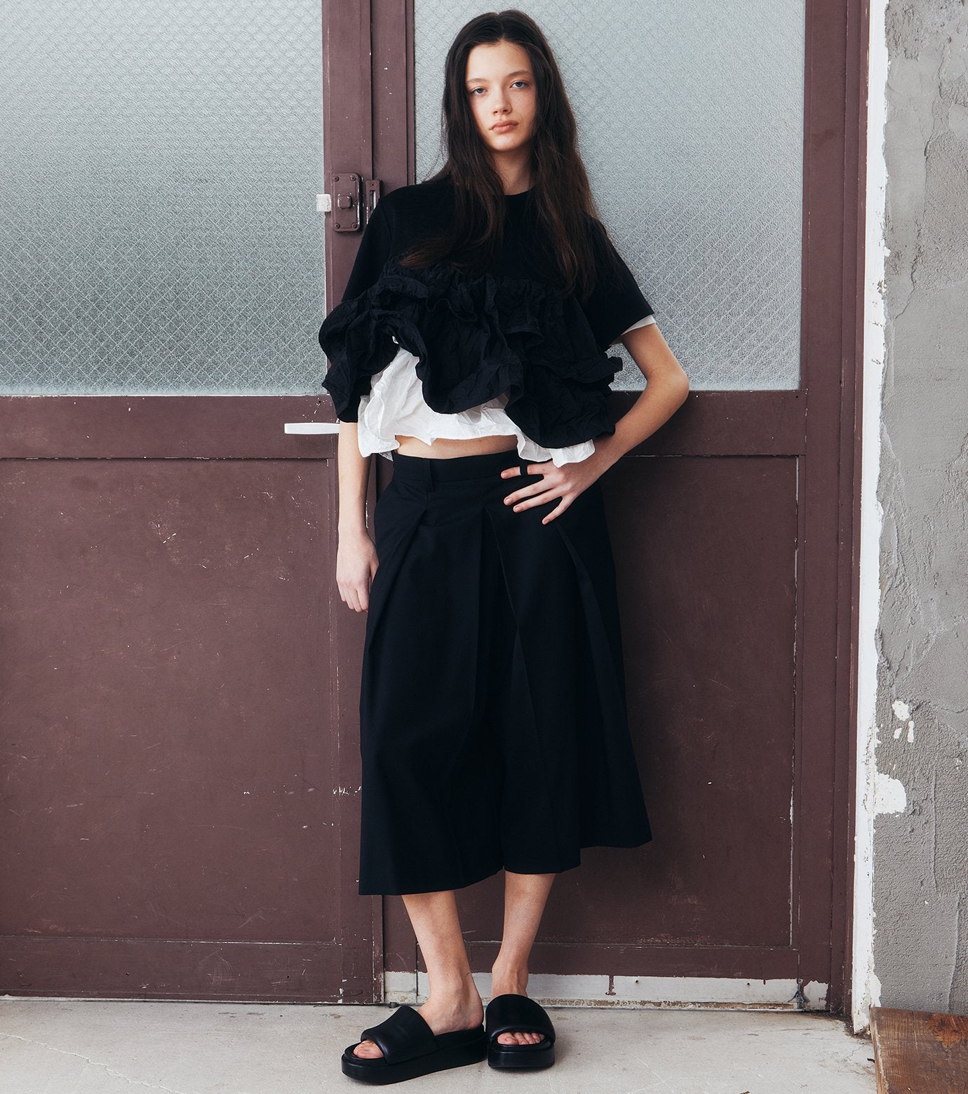 Pleated Half Pants