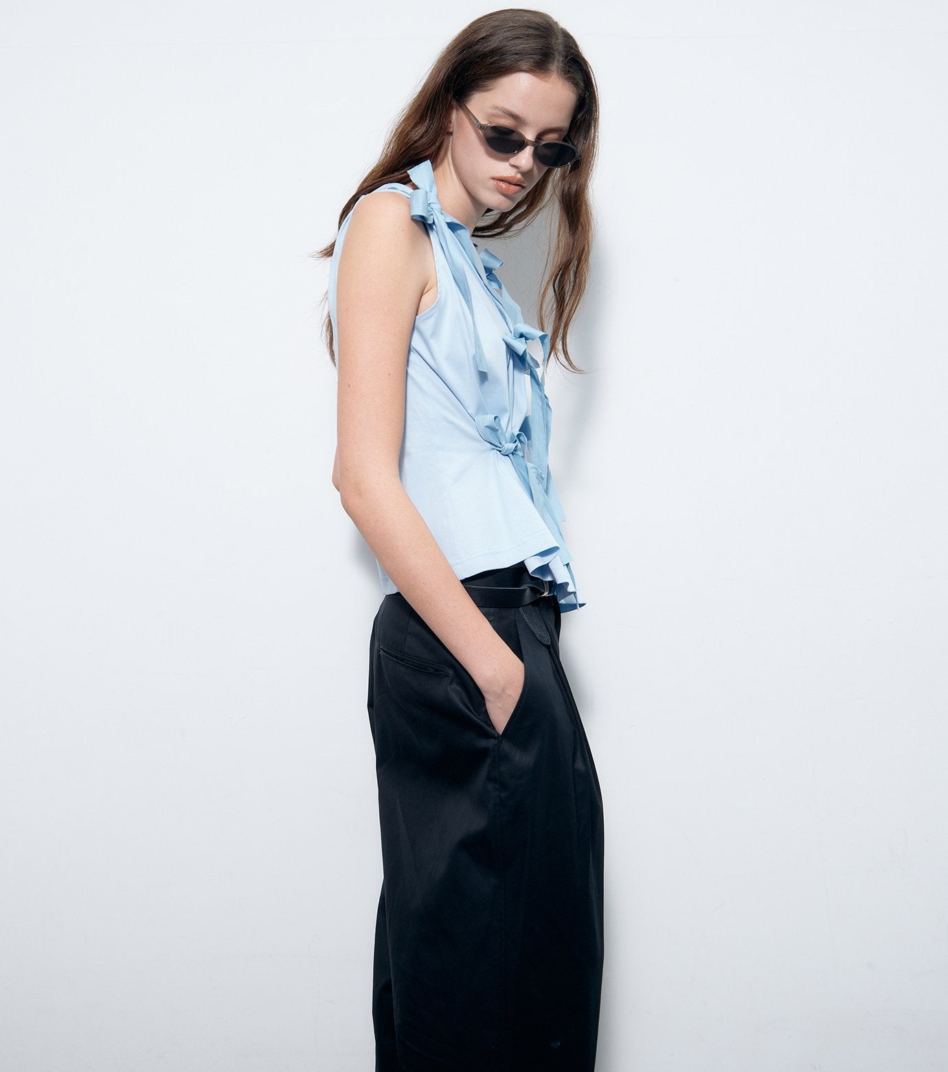 Gloss-Finish Chinos