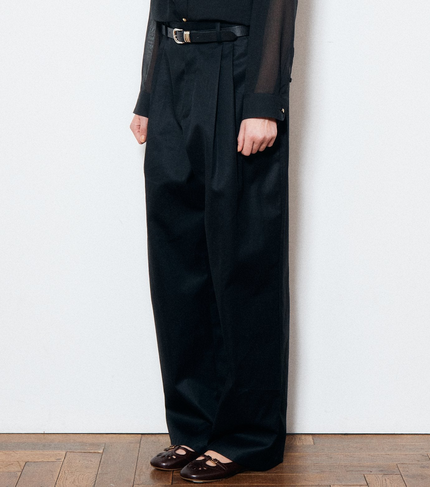 Gloss-Finish Chinos