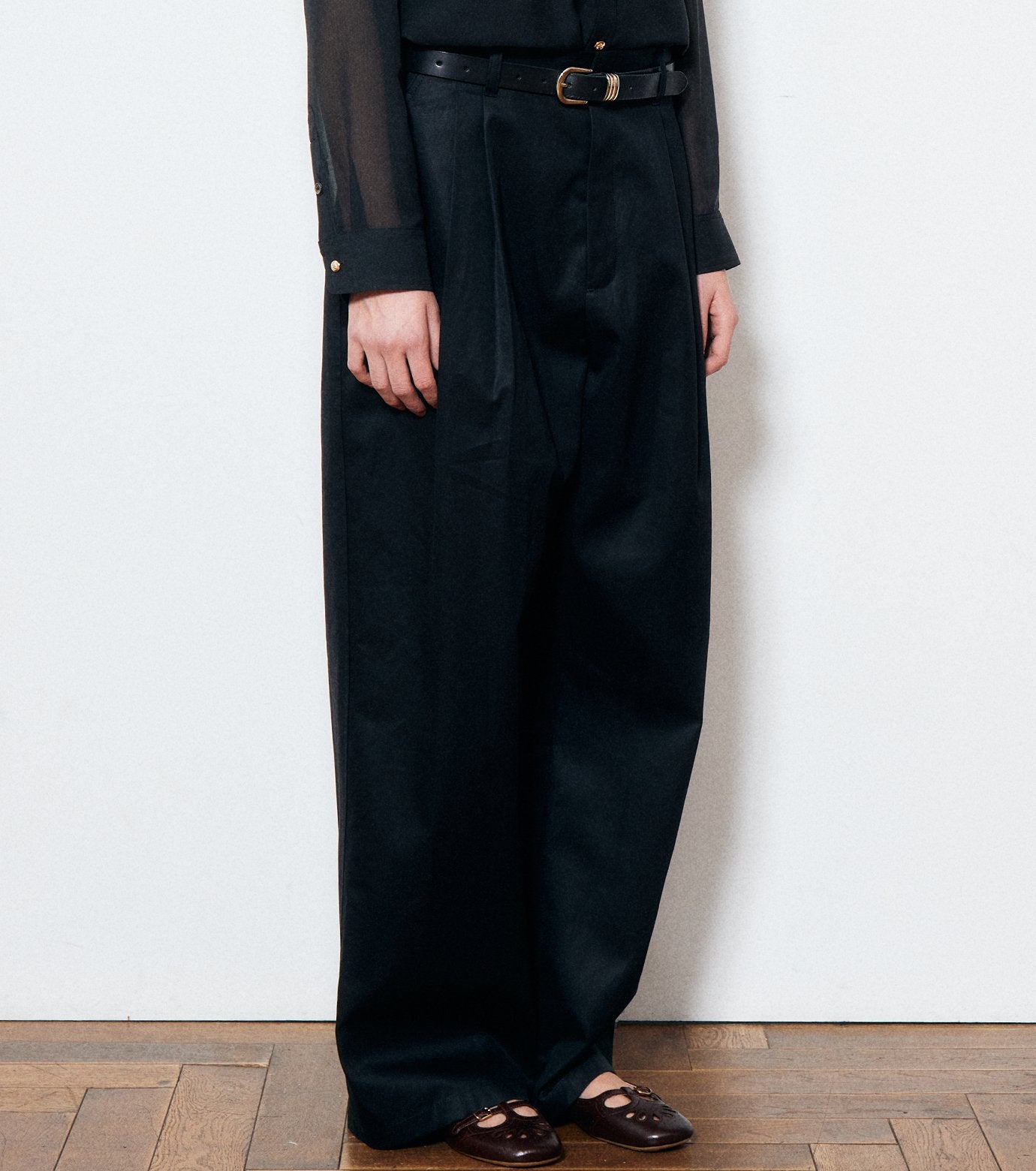 Gloss-Finish Chinos