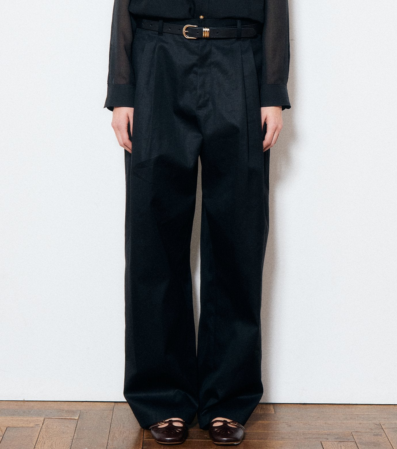 Gloss-Finish Chinos