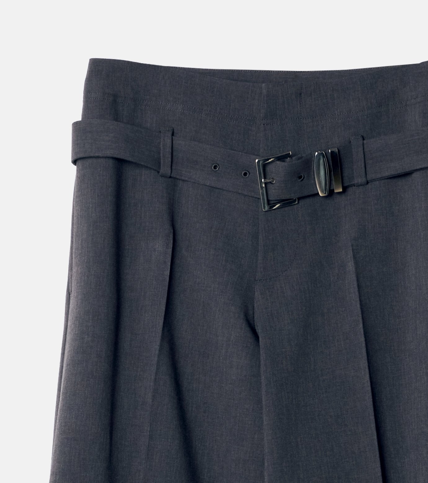 Low-Rise Trousers w/Belt
