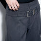Low-Rise Trousers w/Belt