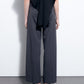 Low-Rise Trousers w/Belt