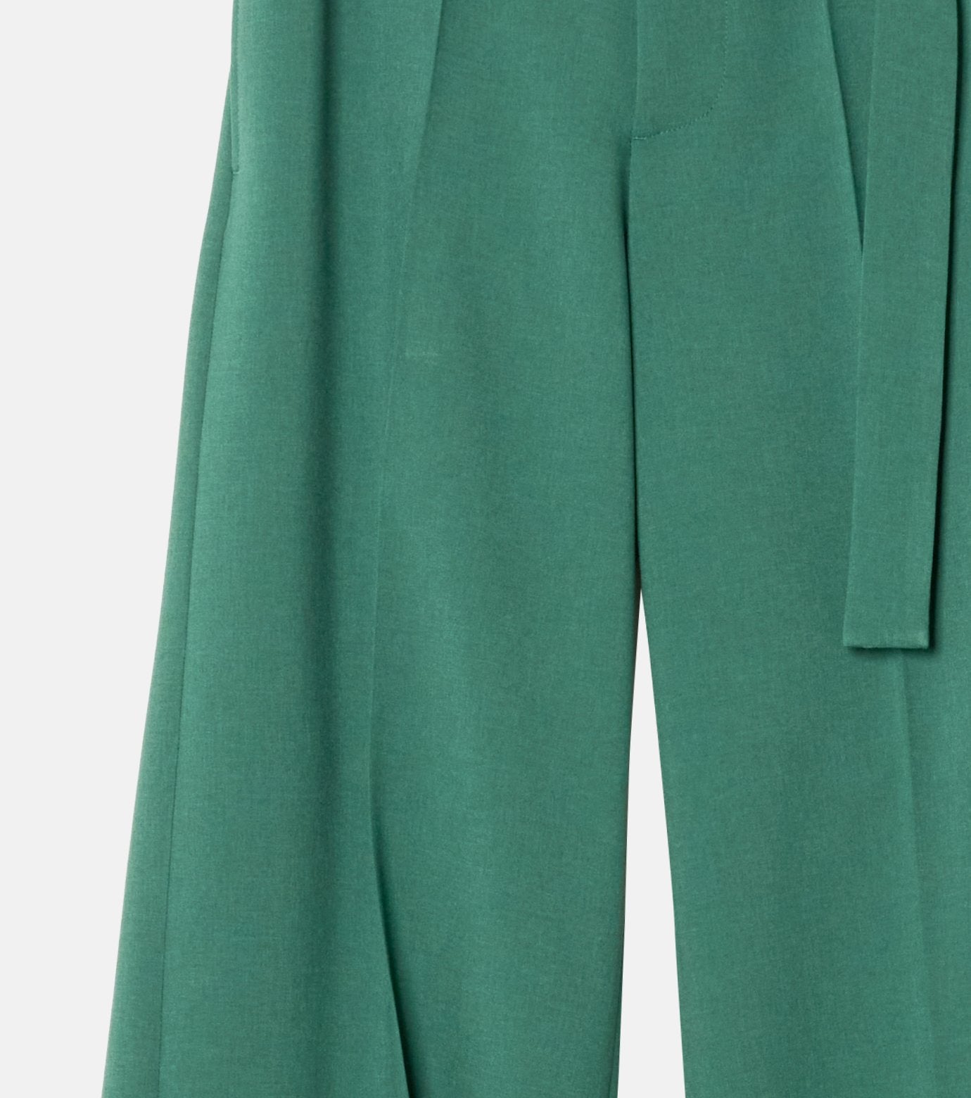Low-Rise Trousers w/Belt