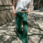 Low-Rise Trousers w/Belt