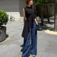 Low-Rise Trousers w/Belt
