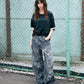 Wallpaper Print Barrel Jeans